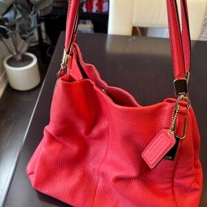 Coach Shoulder/Handbag , coral/red